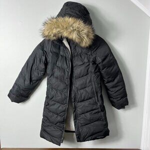 LANDS' END: Girls Winter Fleece Lined Down Alternative ThermoPlume Coat